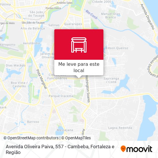 Avenida Oliveira Paiva, 557 - Cambeba mapa