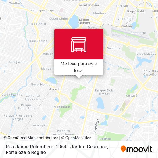 Rua Jaime Rolemberg, 1064 - Jardim Cearense mapa