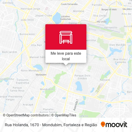 Rua Holanda, 1670  - Mondubim mapa