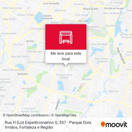 Rua H (Lot Expedicionários I), 337 - Parque Dois Irmãos mapa