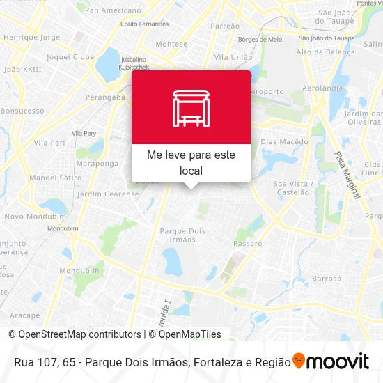 Rua 107, 65 - Parque Dois Irmãos mapa