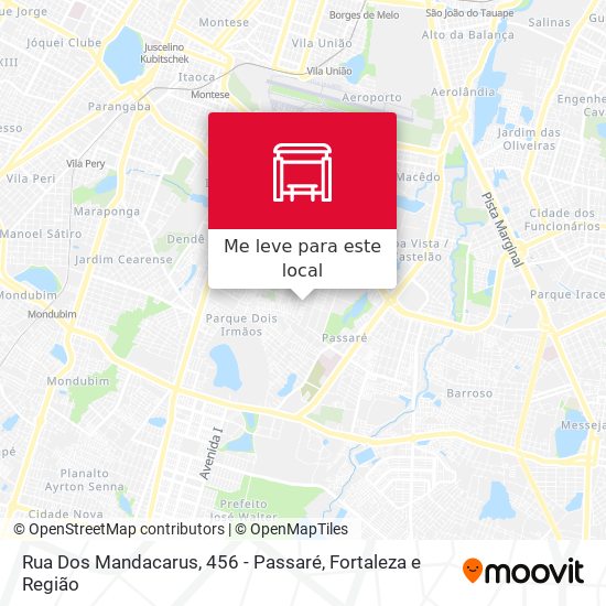 Rua Dos Mandacarus, 456 - Passaré mapa