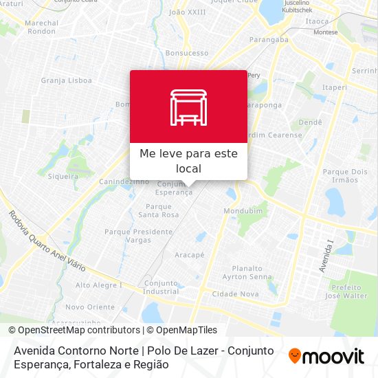 Avenida Contorno Norte | Polo De Lazer - Conjunto Esperança mapa