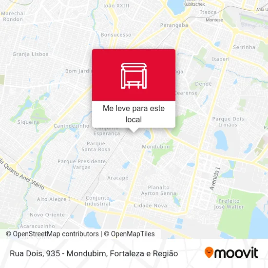 Rua Dois, 935 - Mondubim mapa