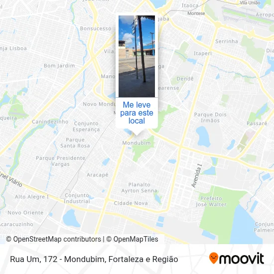 Rua Um, 172 - Mondubim mapa