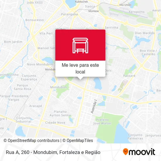 Rua A, 260 - Mondubim mapa