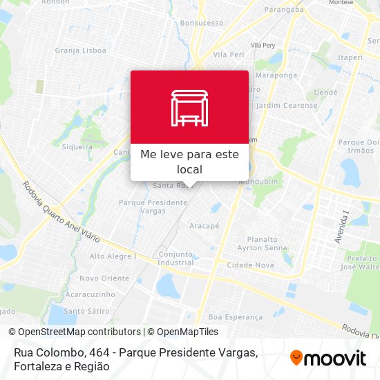 Rua Colombo, 464 - Parque Presidente Vargas mapa