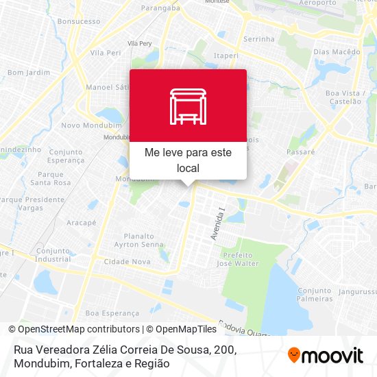 Rua Vereadora Zélia Correia De Sousa, 200, Mondubim mapa