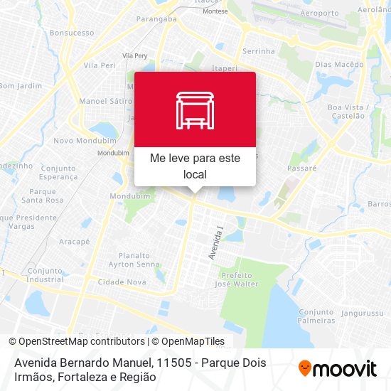 Avenida Bernardo Manuel, 11505 - Parque Dois Irmãos mapa