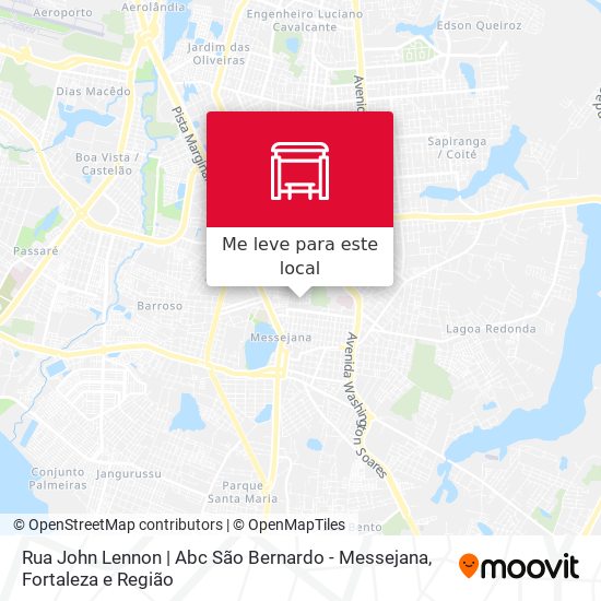 Rua John Lennon | Abc São Bernardo - Messejana mapa