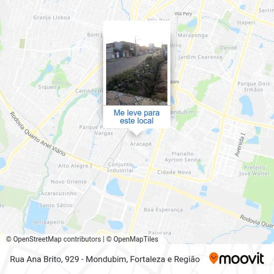 Rua Ana Brito, 929 - Mondubim mapa