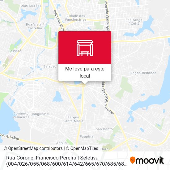 Rua Coronel Francisco Pereira | Exceto (632, 668) - Messejana mapa