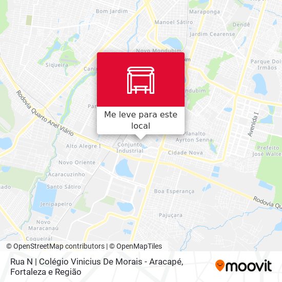 Rua N | Colégio Vinicius De Morais - Aracapé mapa