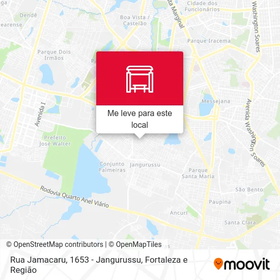 Rua Jamacaru, 1653 - Jangurussu mapa