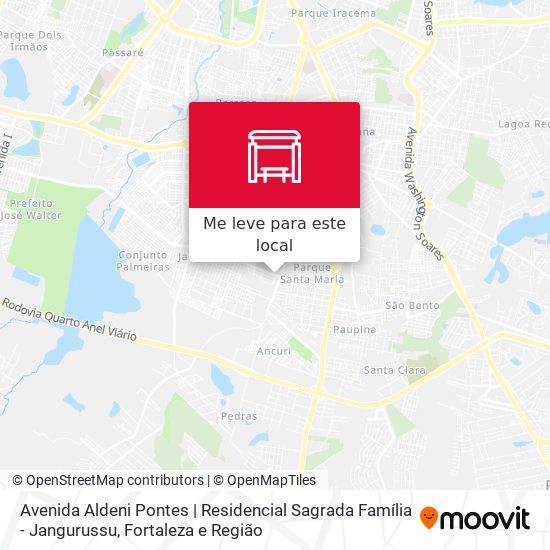 Avenida Aldeni Pontes | Residencial Sagrada Família - Jangurussu mapa
