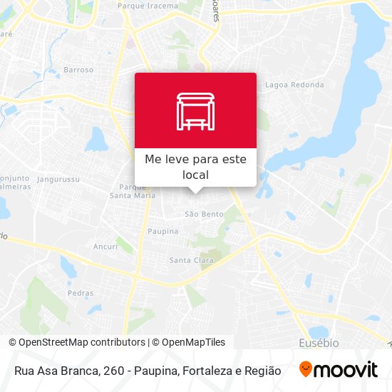 Rua Asa Branca, 260 - Paupina mapa