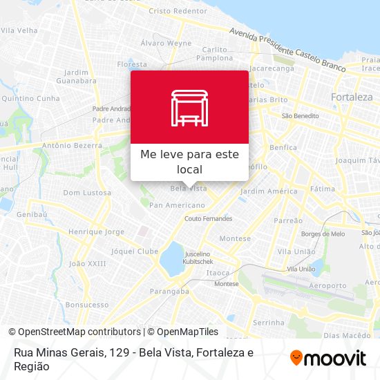 Rua Minas Gerais, 129 - Bela Vista mapa