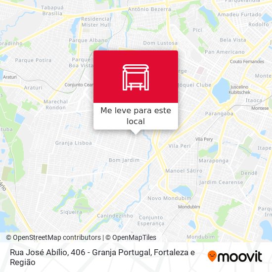 Rua José Abílio, 406 - Granja Portugal mapa