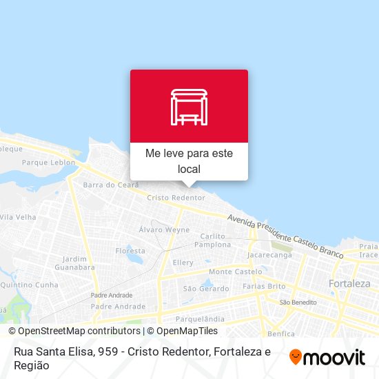 Rua Santa Elisa, 959 - Cristo Redentor mapa