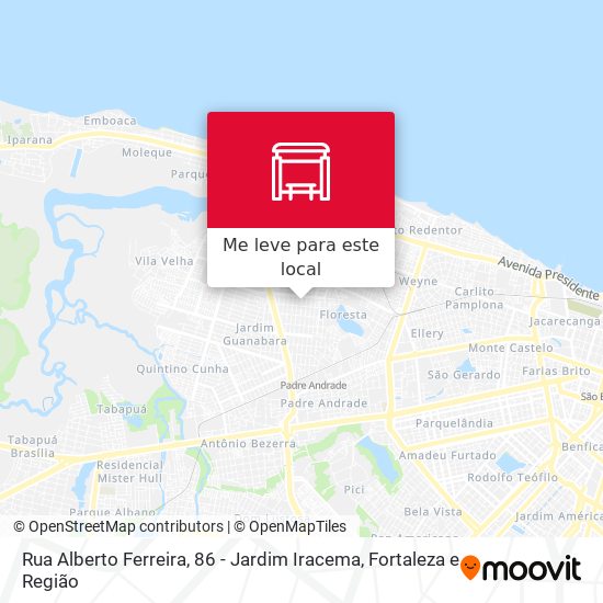 Rua Alberto Ferreira, 86 - Jardim Iracema mapa