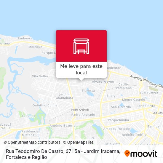 Rua Teodomiro De Castro, 6715a - Jardim Iracema mapa