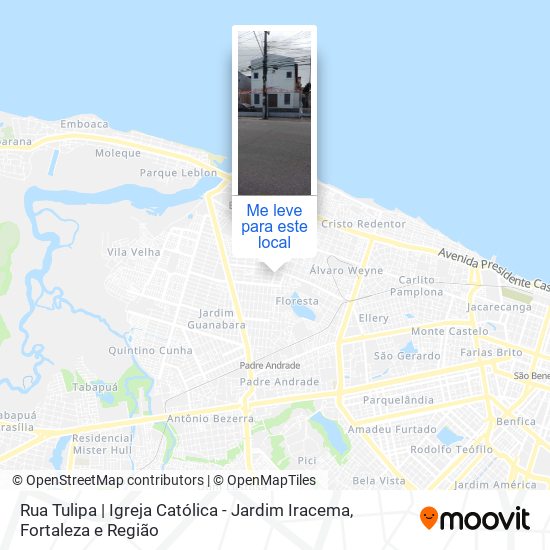 Rua Tulipa | Igreja Católica - Jardim Iracema mapa