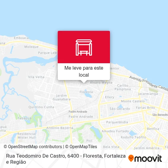 Rua Teodomiro De Castro, 6400 - Floresta mapa