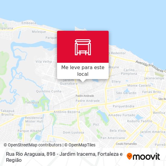 Rua Rio Araguaia, 898 - Jardim Iracema mapa