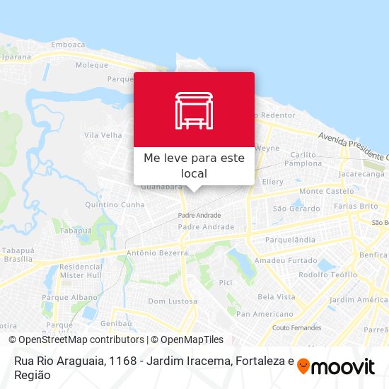 Rua Rio Araguaia, 1168 - Jardim Iracema mapa