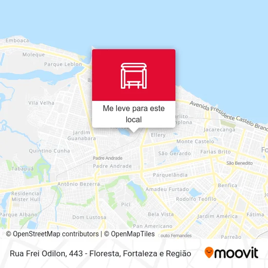 Rua Frei Odilon, 443 - Floresta mapa