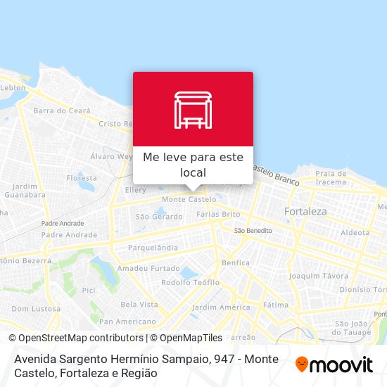 Avenida Sargento Hermínio Sampaio, 947 - Monte Castelo mapa