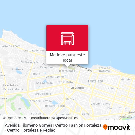 Avenida Filomeno Gomes | Centro Fashion Fortaleza - Centro mapa