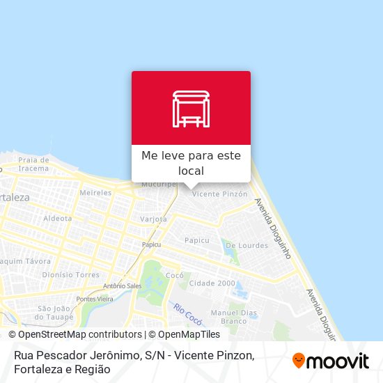 Rua Pescador Jerônimo, S / N - Vicente Pinzon mapa
