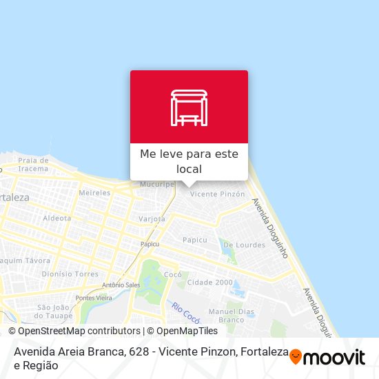 Avenida Areia Branca, 628 - Vicente Pinzon mapa