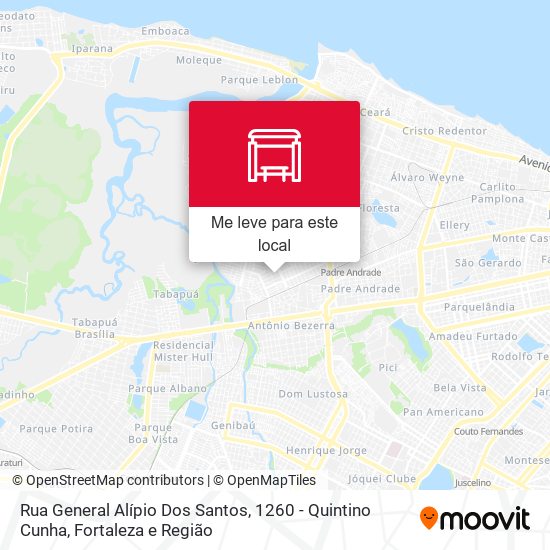 Rua General Alípio Dos Santos, 1260 - Quintino Cunha mapa