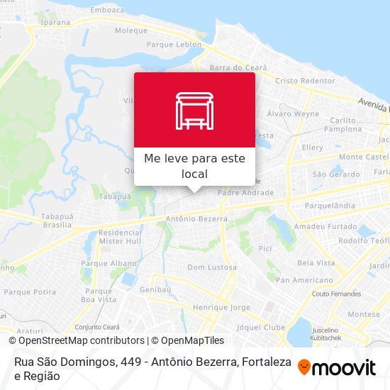 Rua São Domingos, 449 - Antônio Bezerra mapa