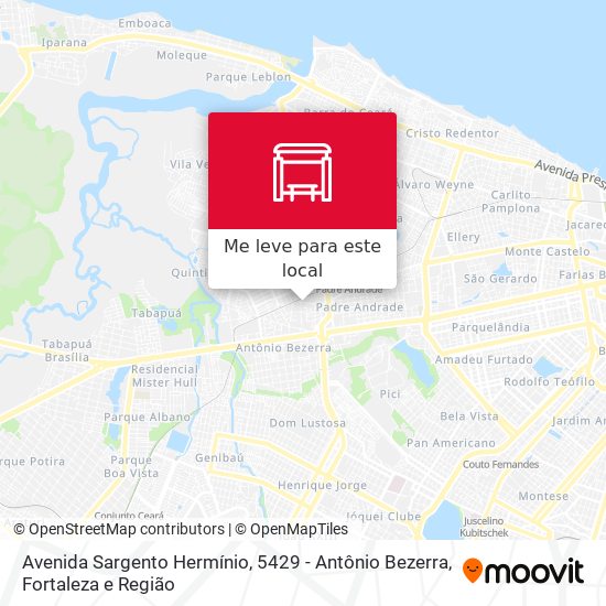 Avenida Sargento Hermínio, 5429 - Antônio Bezerra mapa