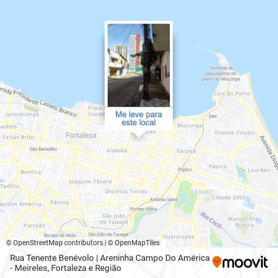 Rua Tenente Benévolo | Areninha Campo Do América - Meireles mapa
