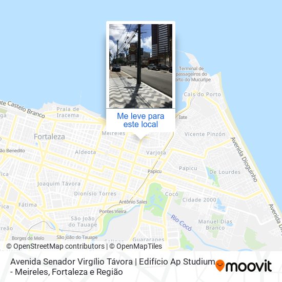 Avenida Senador Virgílio Távora | Edifício Ap Studium - Meireles mapa