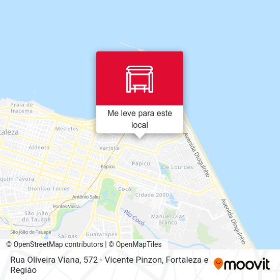 Rua Oliveira Viana, 572 - Vicente Pinzon mapa