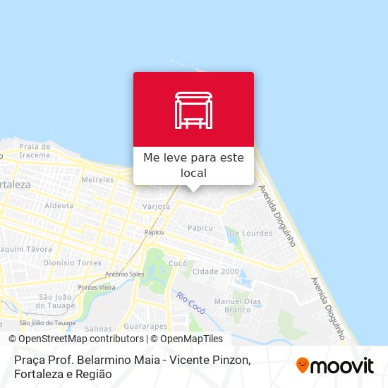 Praça Prof. Belarmino Maia - Vicente Pinzon mapa