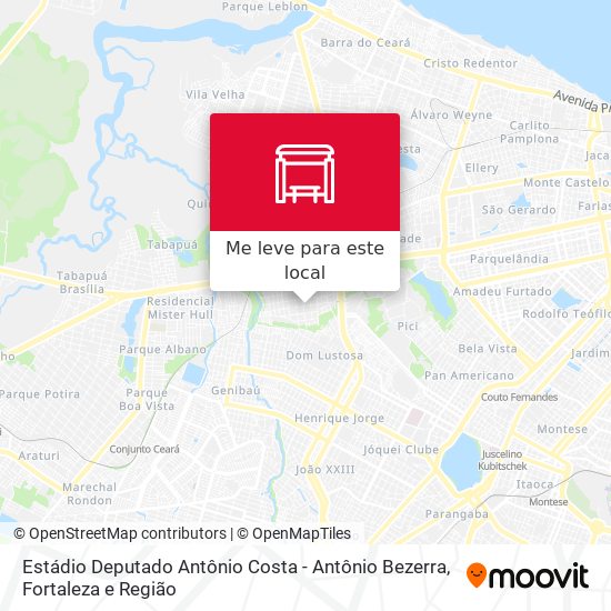 Estádio Deputado Antônio Costa - Antônio Bezerra mapa