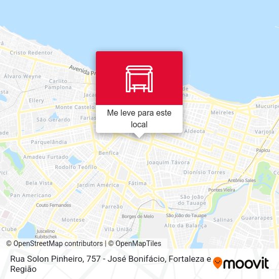 Rua Solon Pinheiro, 757 - José Bonifácio mapa