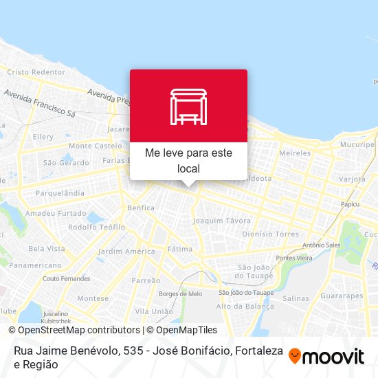 Rua Jaime Benévolo, 535 - José Bonifácio mapa