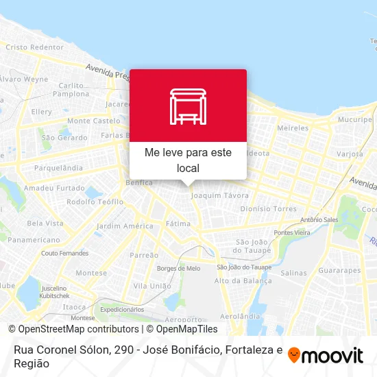 Rua Coronel Sólon, 290 - José Bonifácio mapa