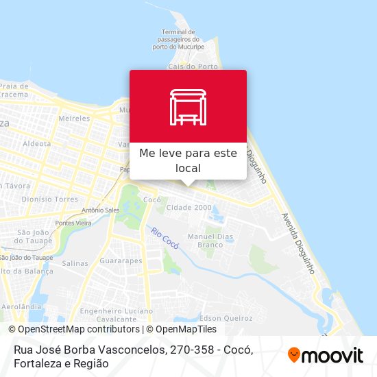 Rua José Borba Vasconcelos, 270-358 - Cocó mapa