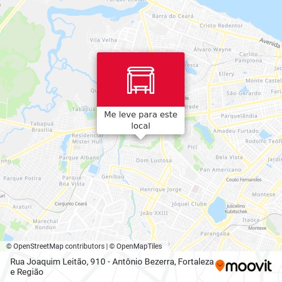 Rua Joaquim Leitão, 910 - Antônio Bezerra mapa