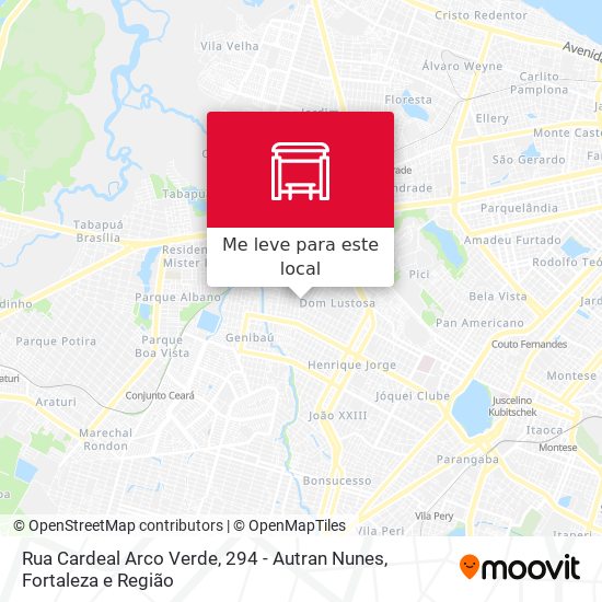 Rua Cardeal Arco Verde, 294 - Autran Nunes mapa