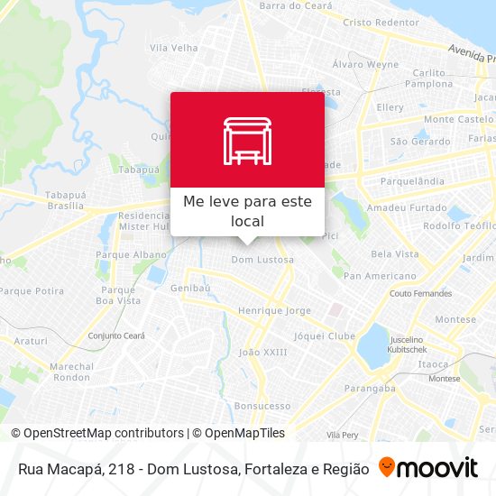 Rua Macapá, 218 - Dom Lustosa mapa