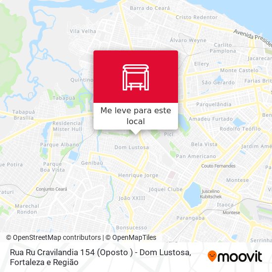 Rua Ru  Cravilandia 154 (Oposto ) - Dom Lustosa mapa